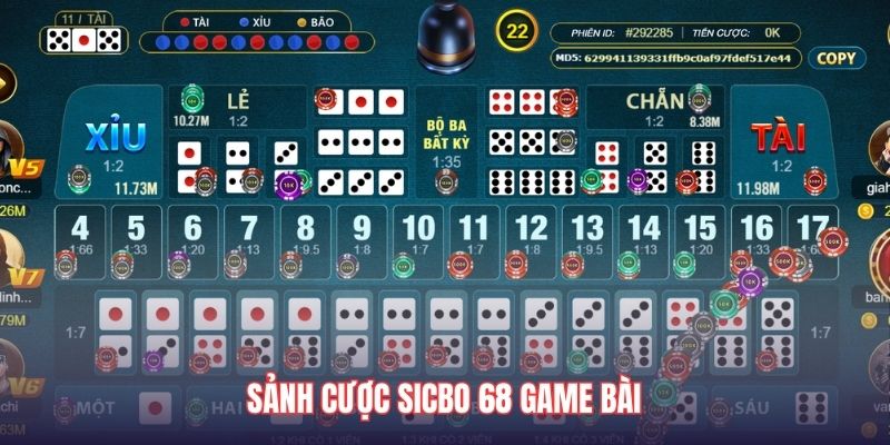 Sảnh cược Sicbo 68 Game Bài